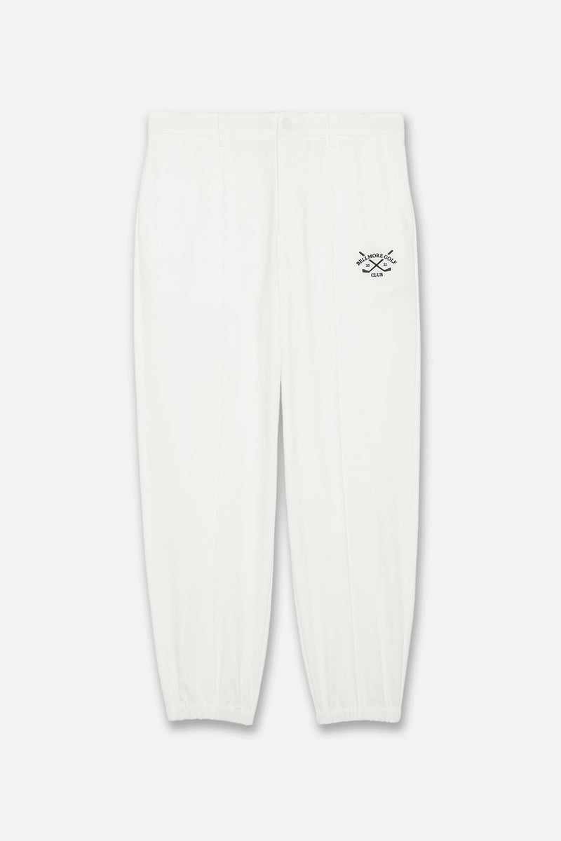 JOGGER TUCK PANTS - WHITE