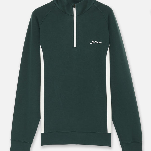 DUALWARM LS ZIP MOCKNECK - GREEN – BELLMORE