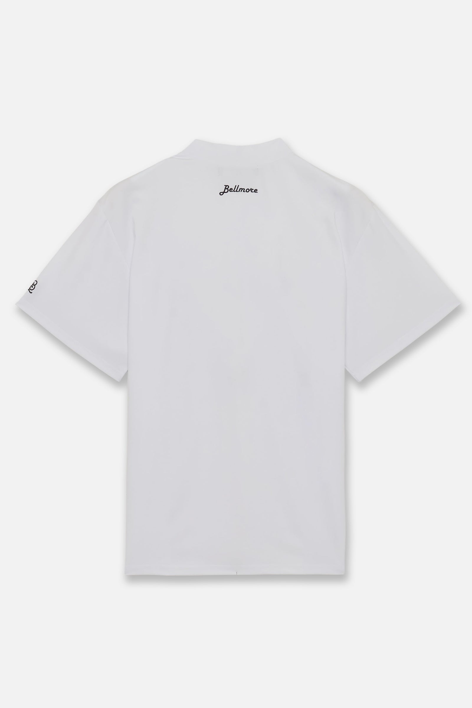 LOGO SS MOCKNECK - WHITE – BELLMORE