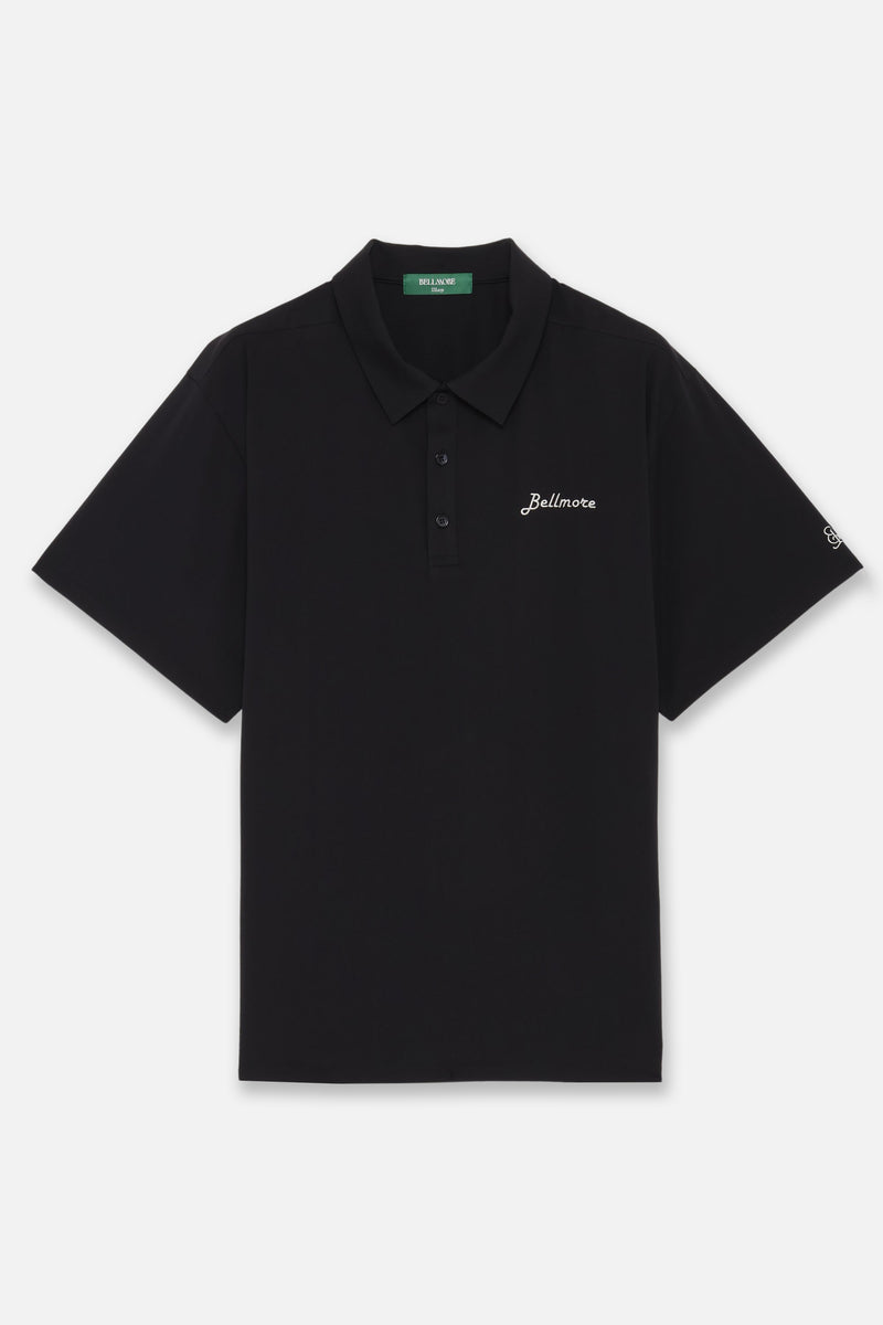 LOGO SS POLO SHIRTS - BLACK