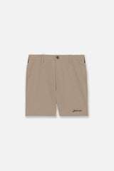 DRY-STRETCH LOGO SHORT PANTS - BEIGE