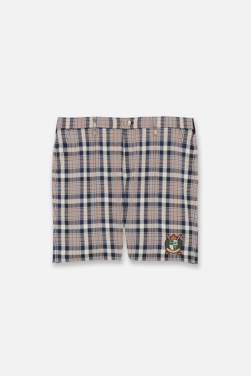 CHECK SHORT PANTS - NAVY