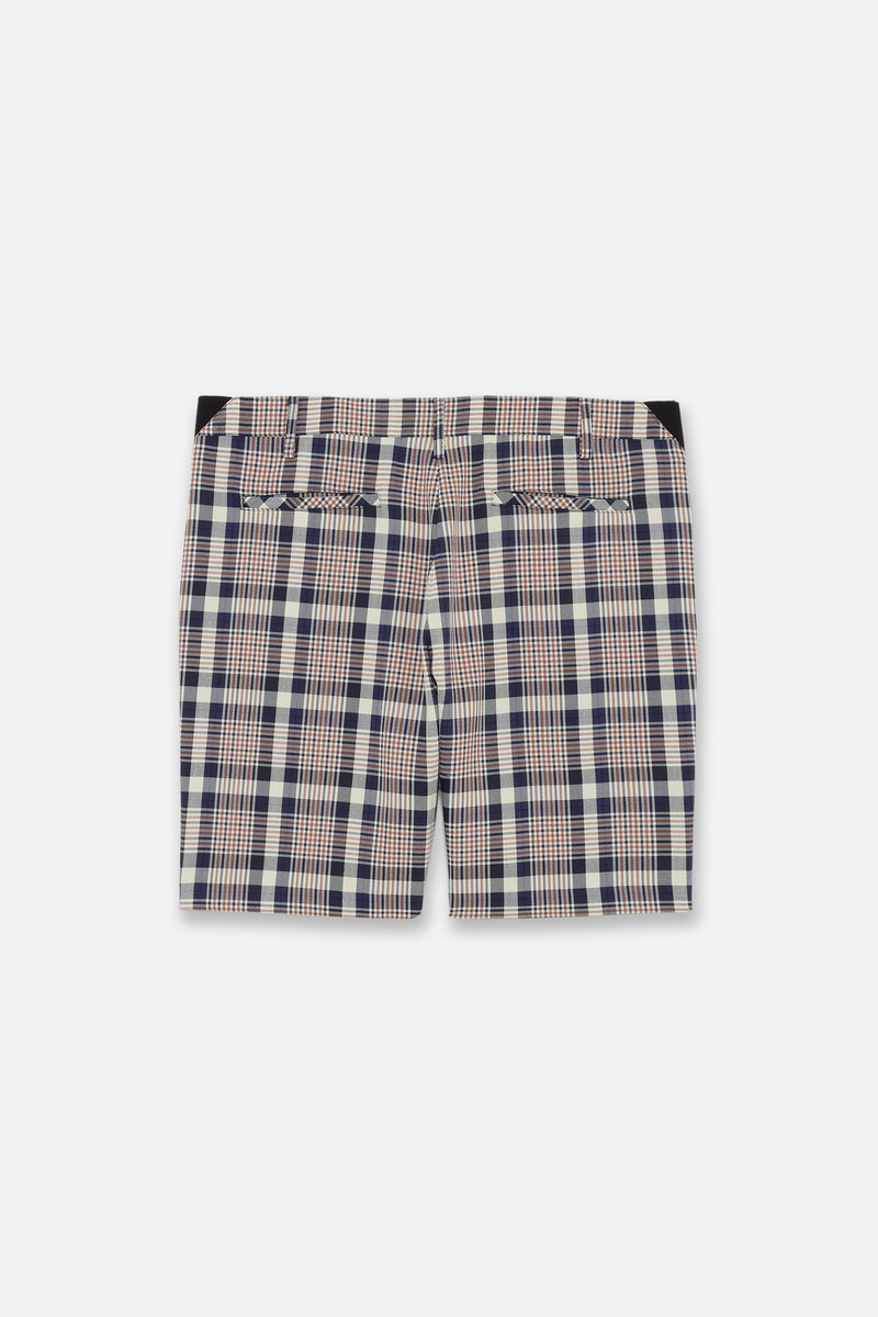 CHECK SHORT PANTS - NAVY