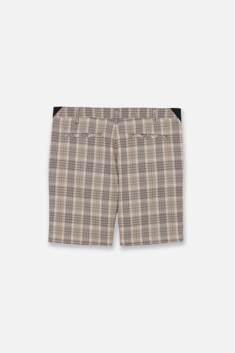 CHECK SHORT PANTS - BEIGE