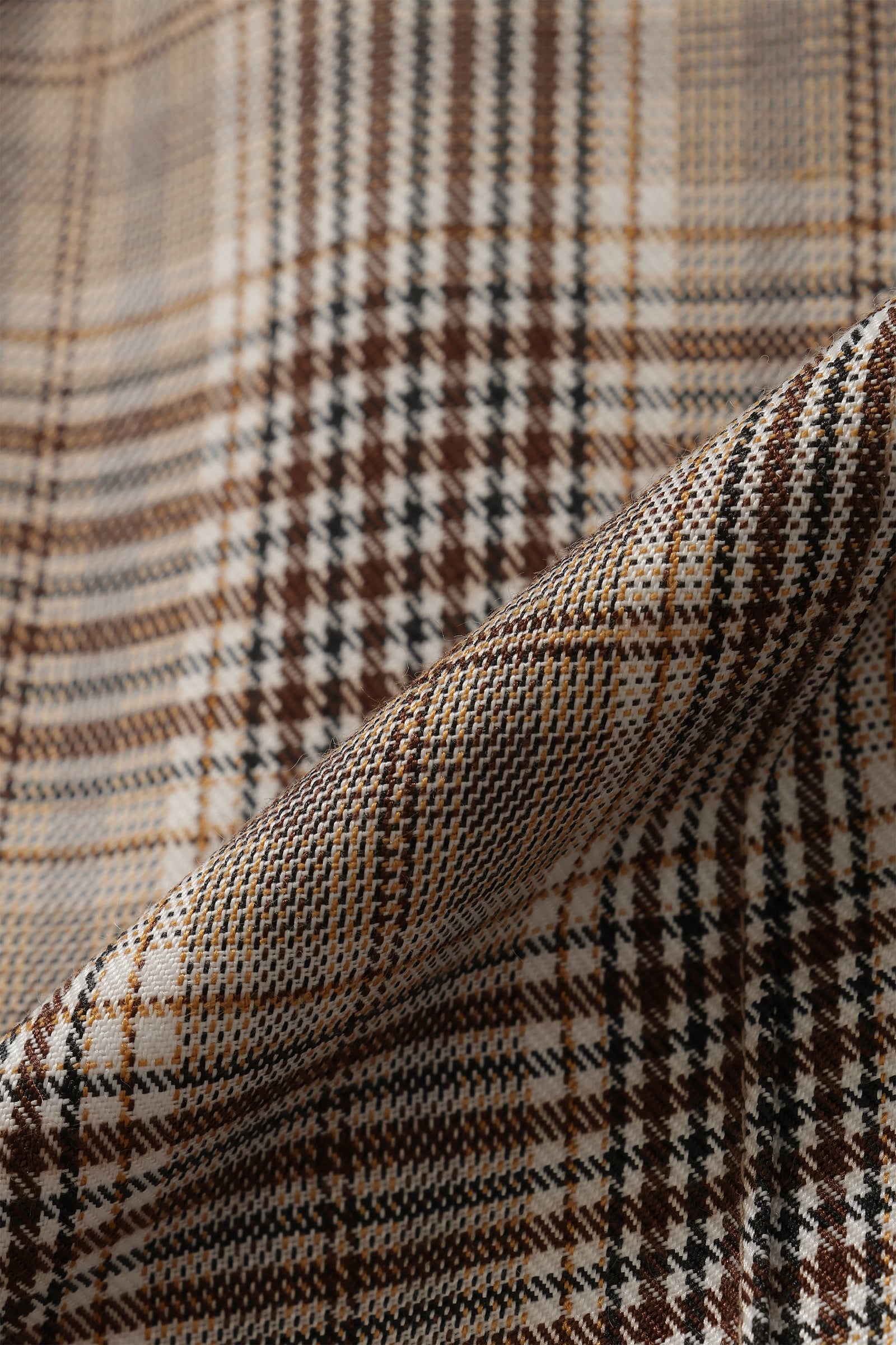 EMBLEM CHECK PANTS - BEIGE – BELLMORE