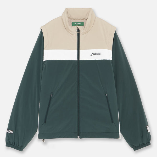 Bellmore 中綿ジャケット ダークグリーン Mサイズ　ベルモア 2way-puffer-jacket-green-
