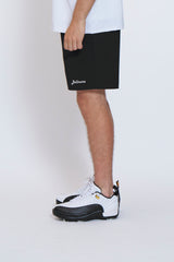 DRY-STRETCH LOGO SHORT PANTS - BLACK