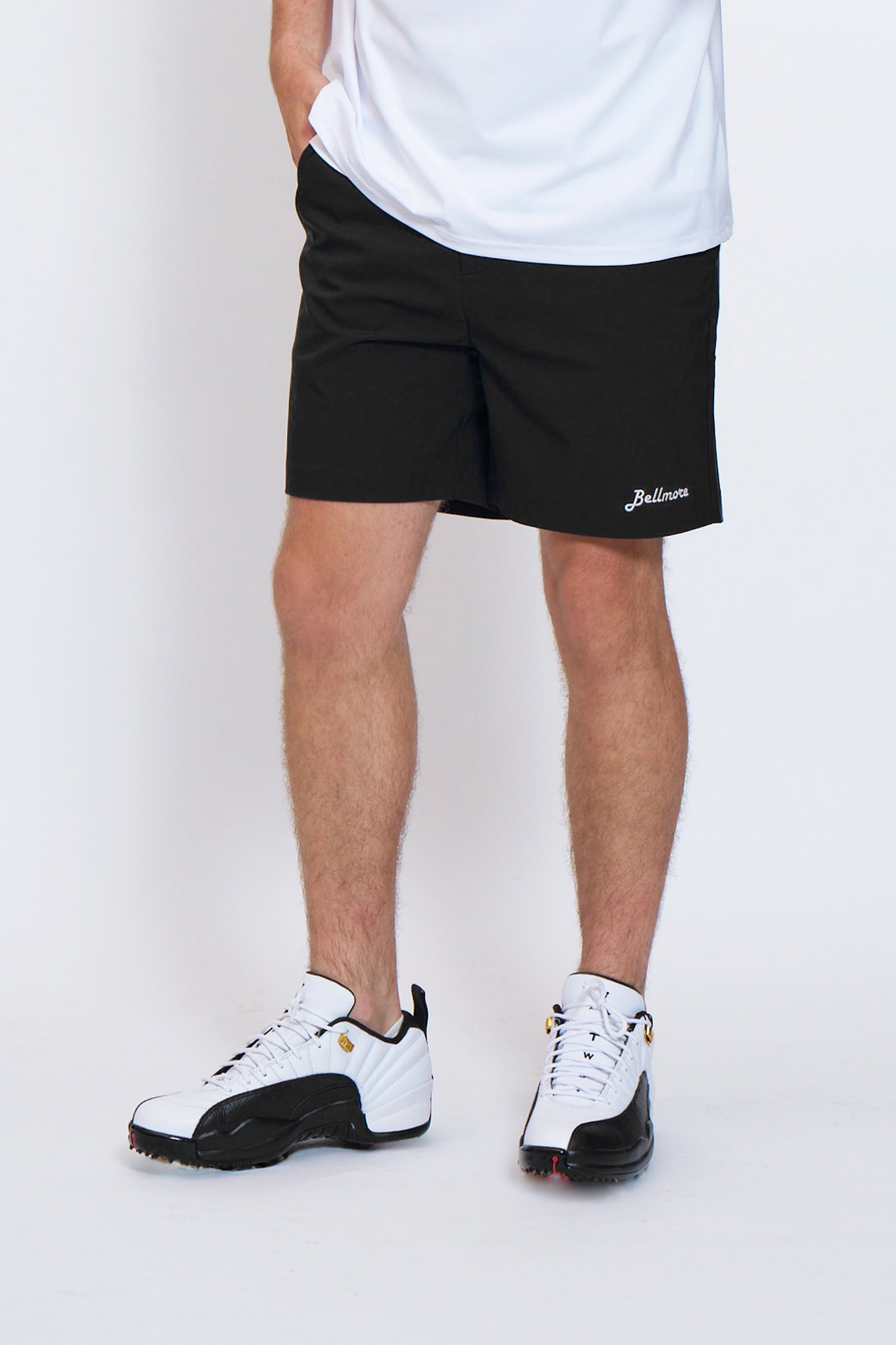 BELLMORE ベルモア　ハーフパンツ　ゴルフ　ロゴ　チェック　32 L CHECK SHORT PANTS - BEIGE – BELLMORE