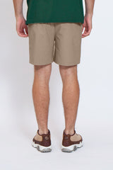 DRY-STRETCH LOGO SHORT PANTS - BEIGE