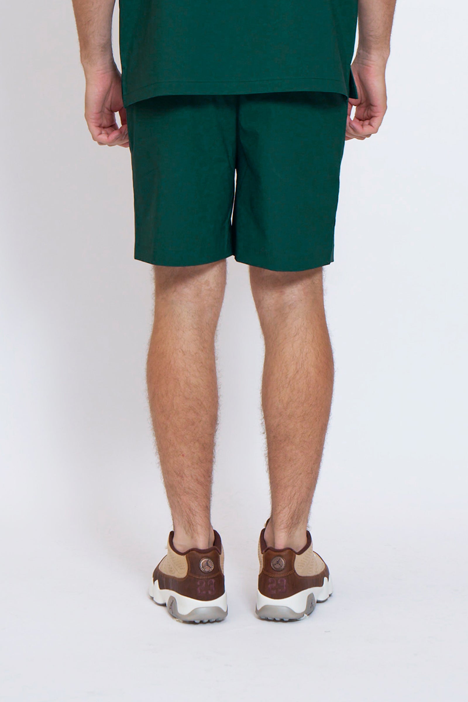 BELLMORE ベルモア　チェックパンツ　ゴルフ　ロゴ　ストレッチ L DRY-STRETCH LOGO SHORT PANTS - GREEN – BELLMORE
