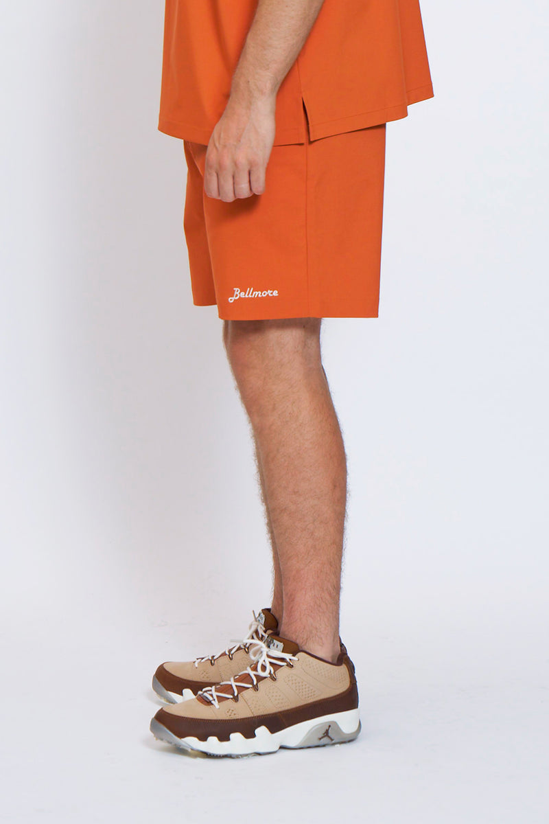 DRY-STRETCH LOGO SHORT PANTS - ORANGE