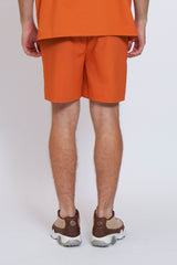 DRY-STRETCH LOGO SHORT PANTS - ORANGE