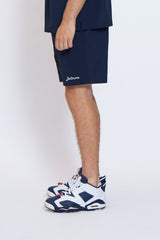 DRY-STRETCH LOGO SHORT PANTS - NAVY