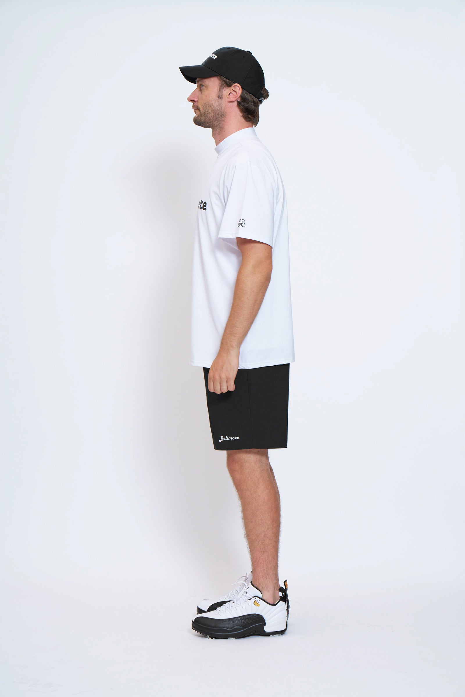 LOGO SS MOCKNECK - WHITE – BELLMORE