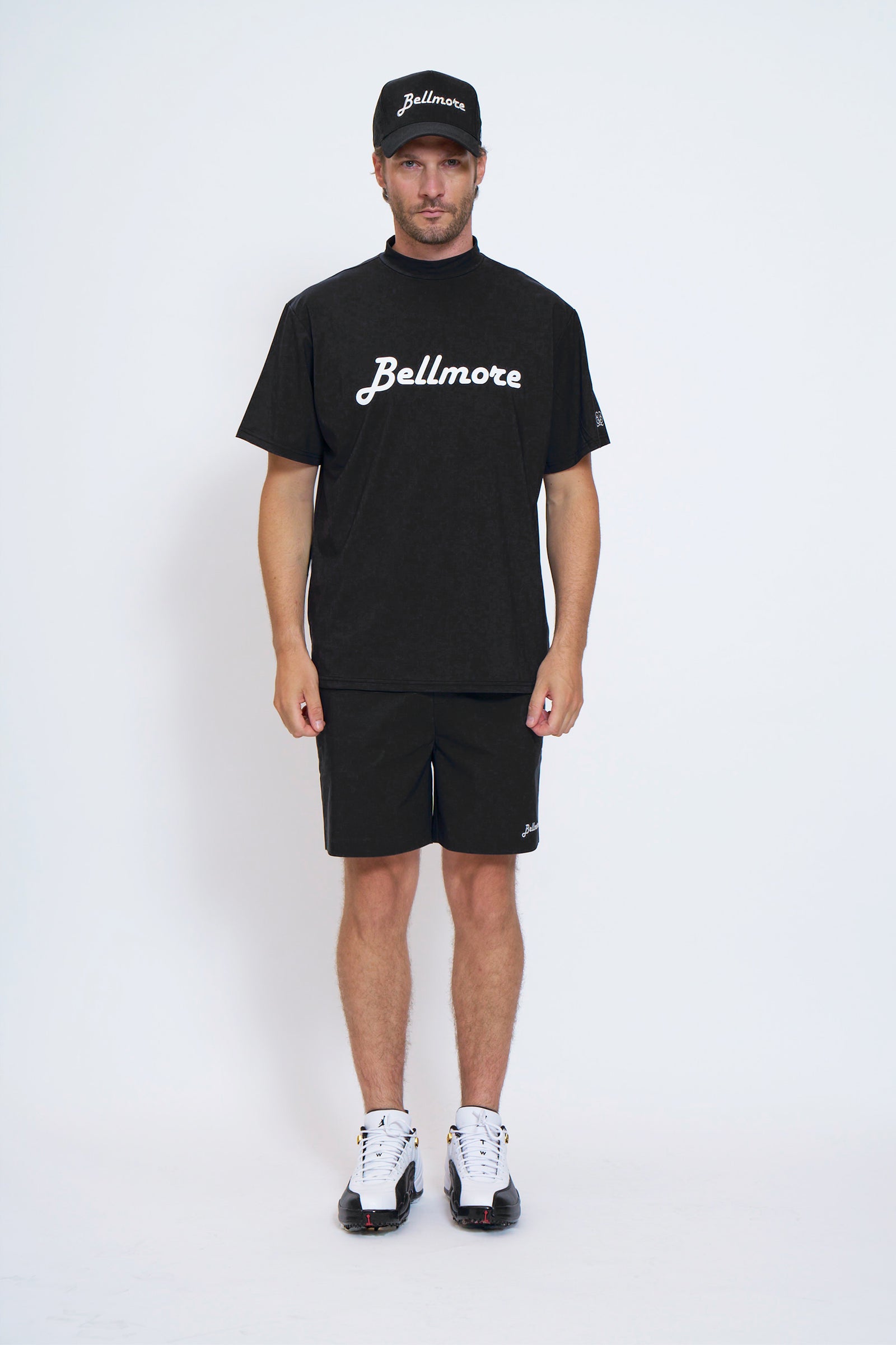 LOGO SS MOCKNECK - BLACK – BELLMORE