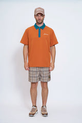 TWO TONE LOGO SS POLO SHIRTS - ORANGE