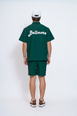 DRY-STRETCH SS ZIP POLO SHIRTS - GREEN