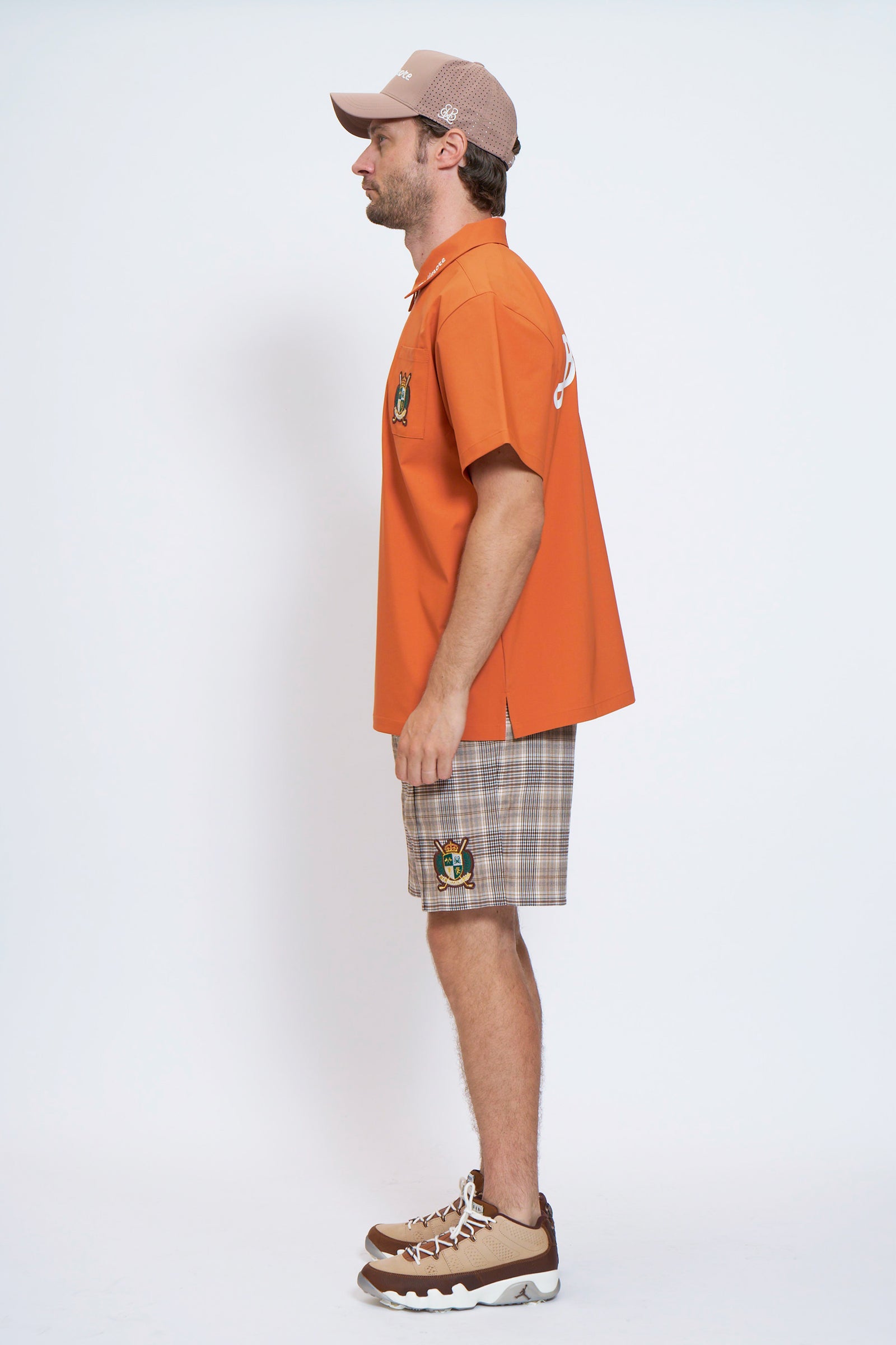 DRY-STRETCH SS ZIP POLO SHIRTS - ORANGE – BELLMORE