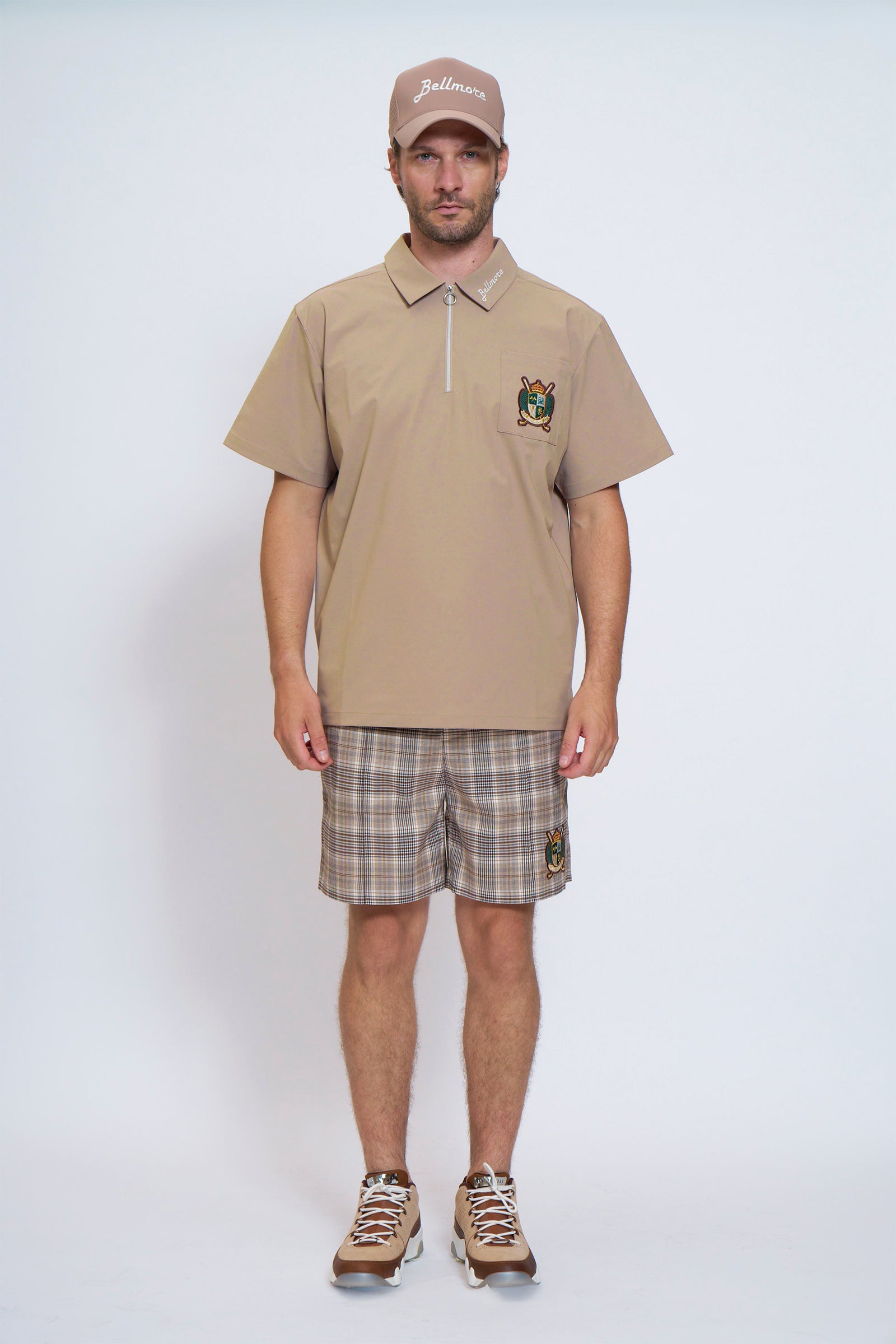 Bellmore ドライストレッチSSジップポロシャツ Mサイズ DRY-STRETCH SS ZIP POLO SHIRTS - NAVY – BELLMORE