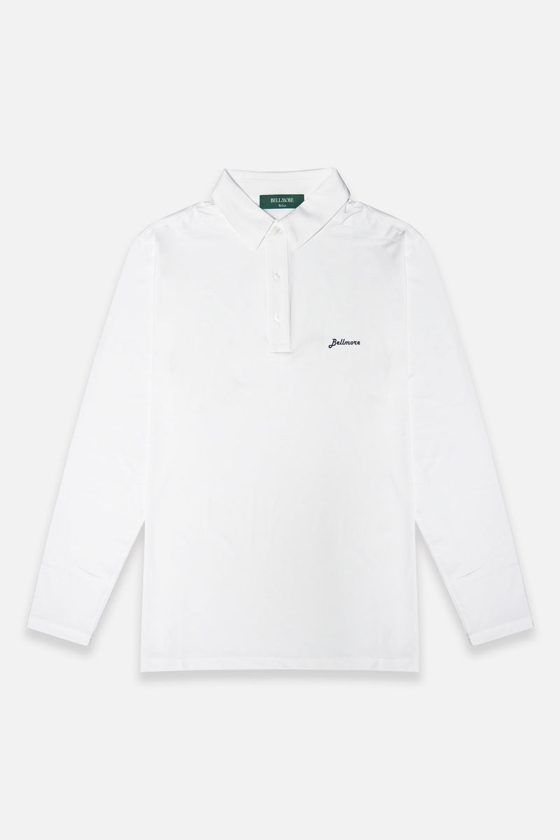 7月14日発売] COOL BREEZE L/S POLO SHIRTS - WHITE – BELLMORE