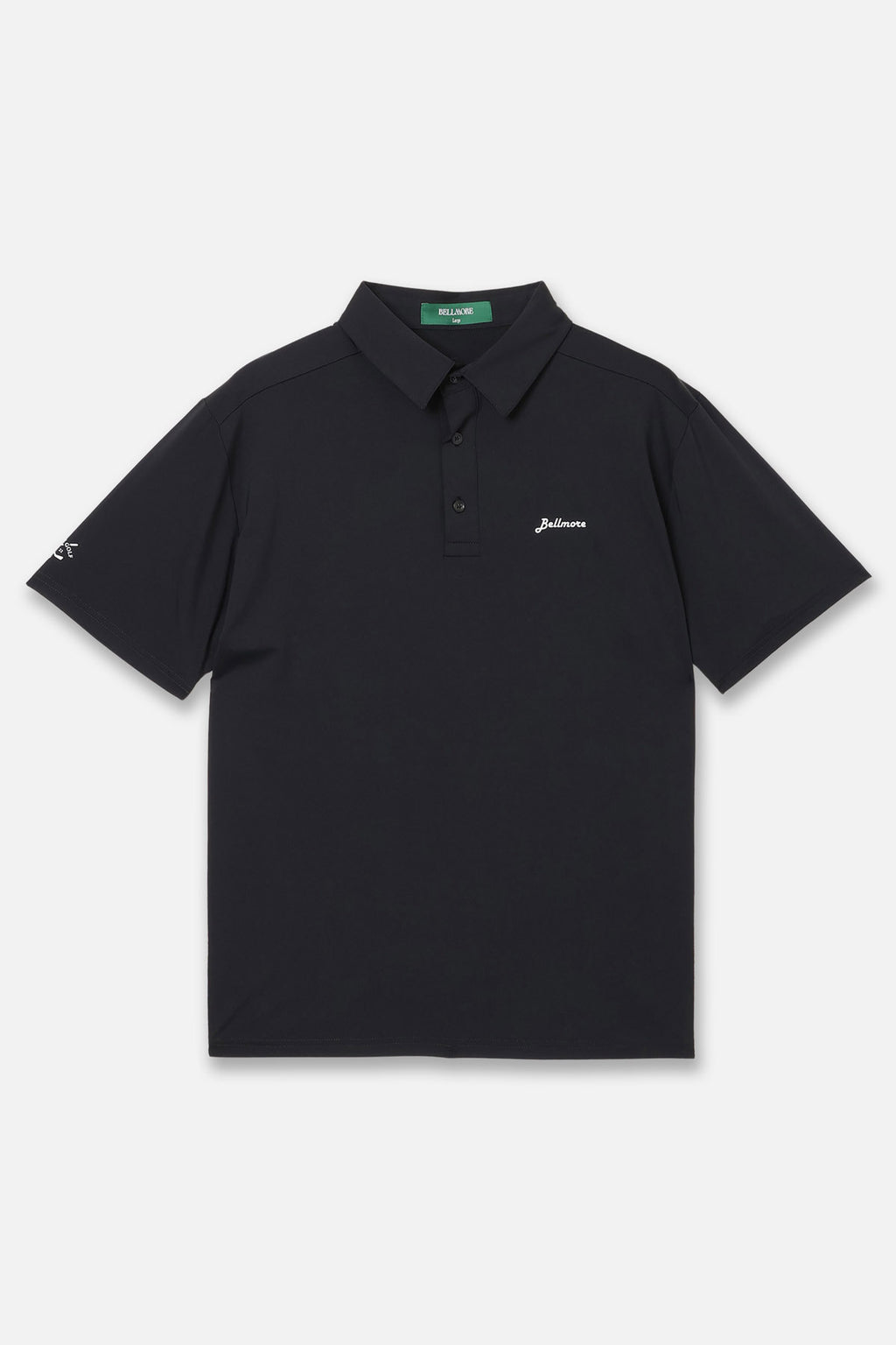 Bellmoreゴルフ　ドライストレッチSS ジップポロシャツ　XLサイズ COOL BREEZE S/S POLO SHIRTS - BLACK – BELLMORE