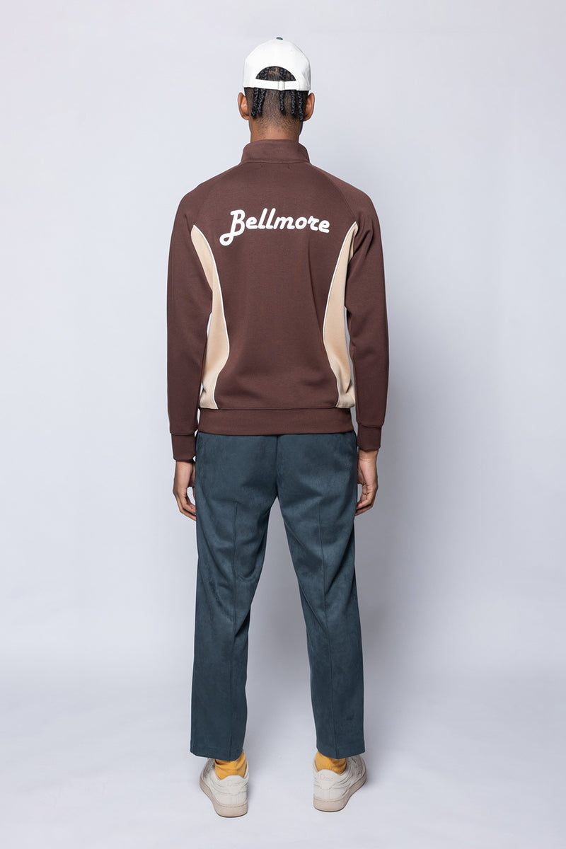 DUALWARM LS ZIP MOCKNECK - BROWN