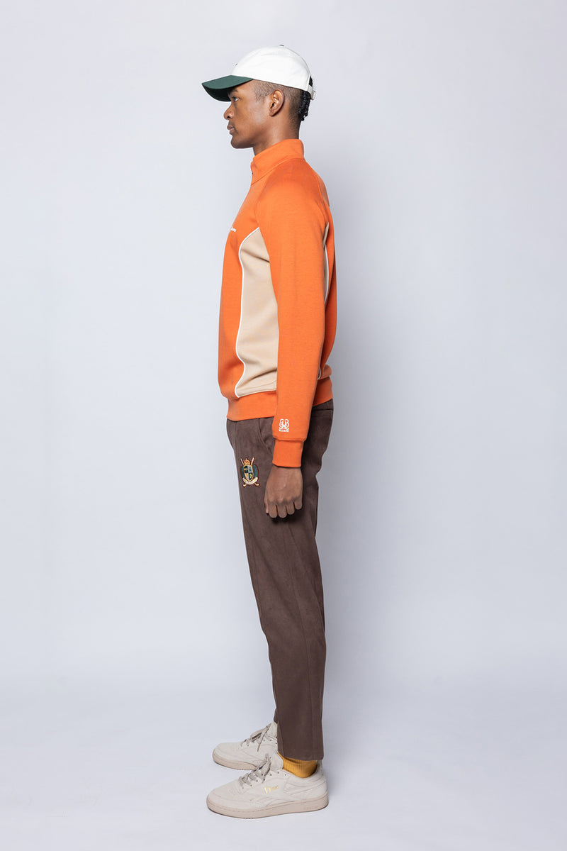 DUALWARM LS ZIP MOCKNECK - ORANGE