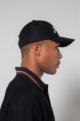 EMBLEM 6 PANEL CAP - BLACK