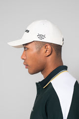 EMBLEM 6 PANEL CAP - WHITE