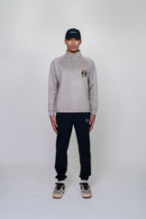 EMBLEM BUTTON L/S MOCKNECK - GREY