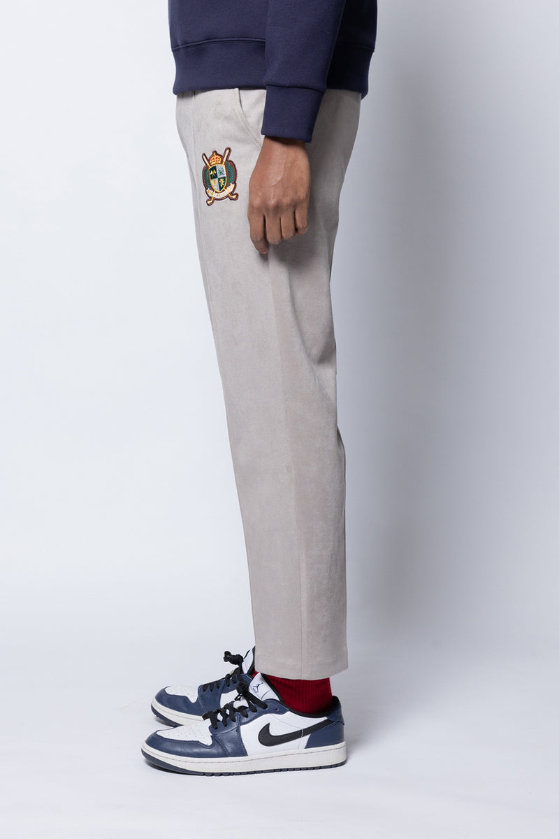 [12月13日発売] FAUX SUEED STRETCH PANTS - GREY