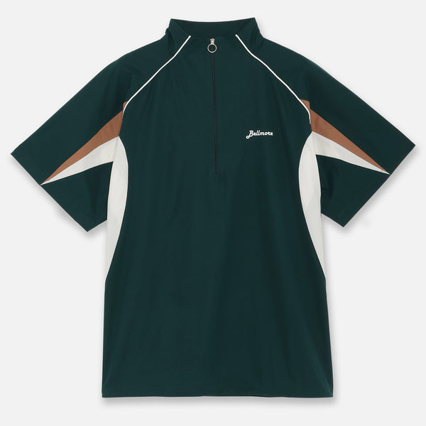 HALF ZIP SS MOCKNECK - GREEN – BELLMORE