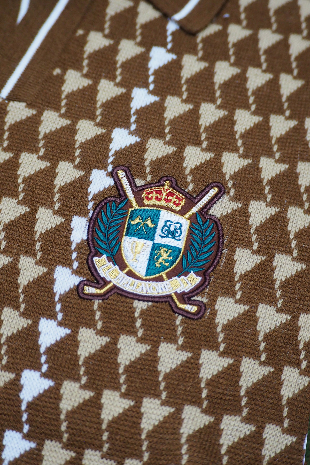 PATTERNED L/S KNIT - BROWN – BELLMORE