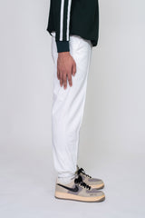 JOGGER TUCK PANTS - WHITE