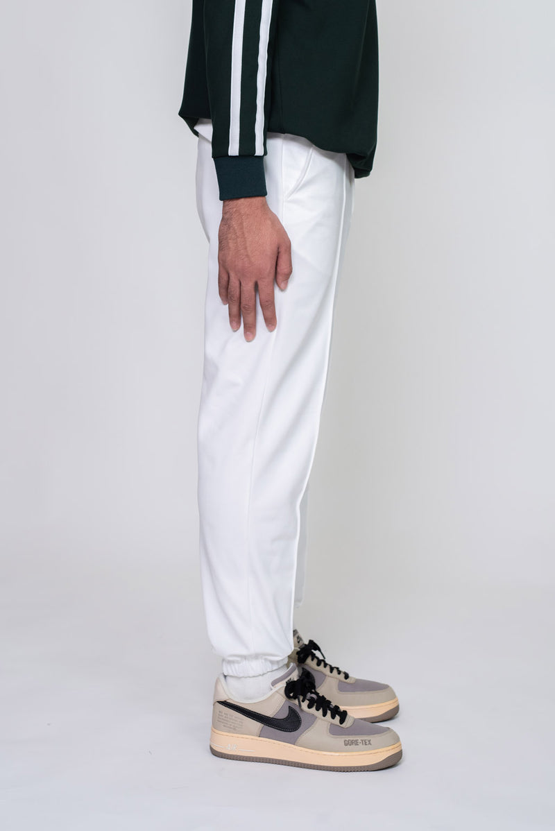 JOGGER TUCK PANTS - WHITE