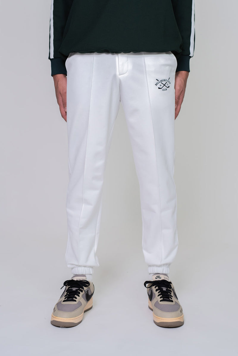 JOGGER TUCK PANTS - WHITE