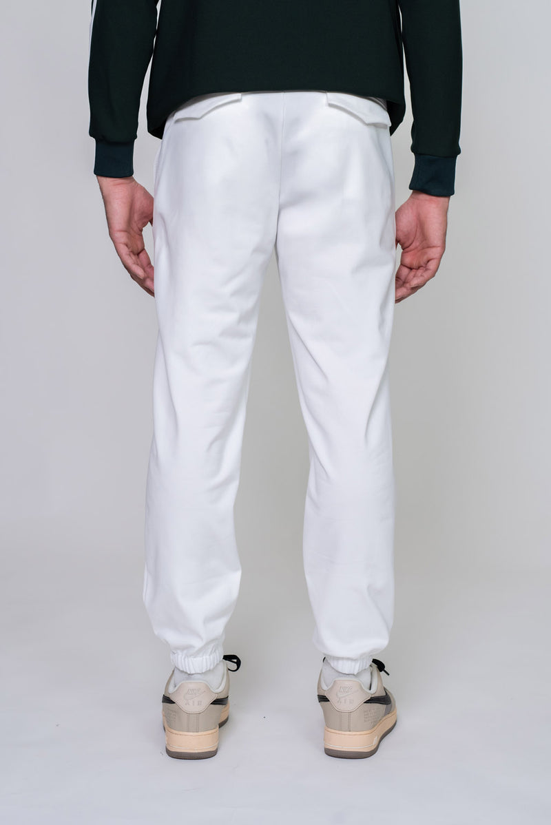 JOGGER TUCK PANTS - WHITE