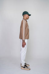 LINE SLEEVE L/S POLO SHIRTS - BEIGE