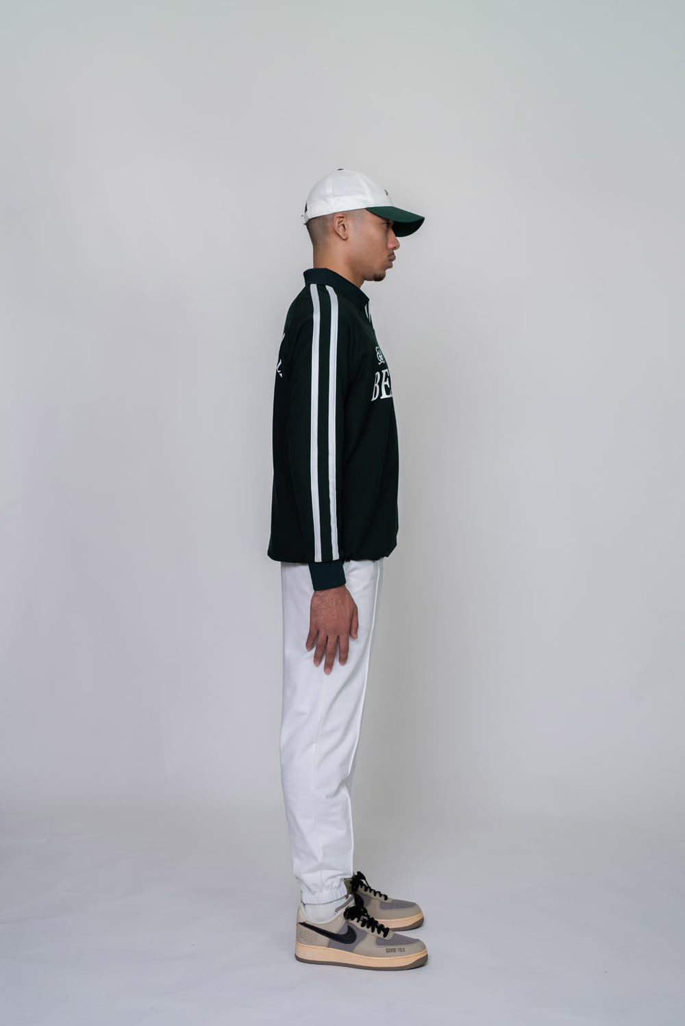 LINE SLEEVE L/S POLO SHIRTS - GREEN – BELLMORE