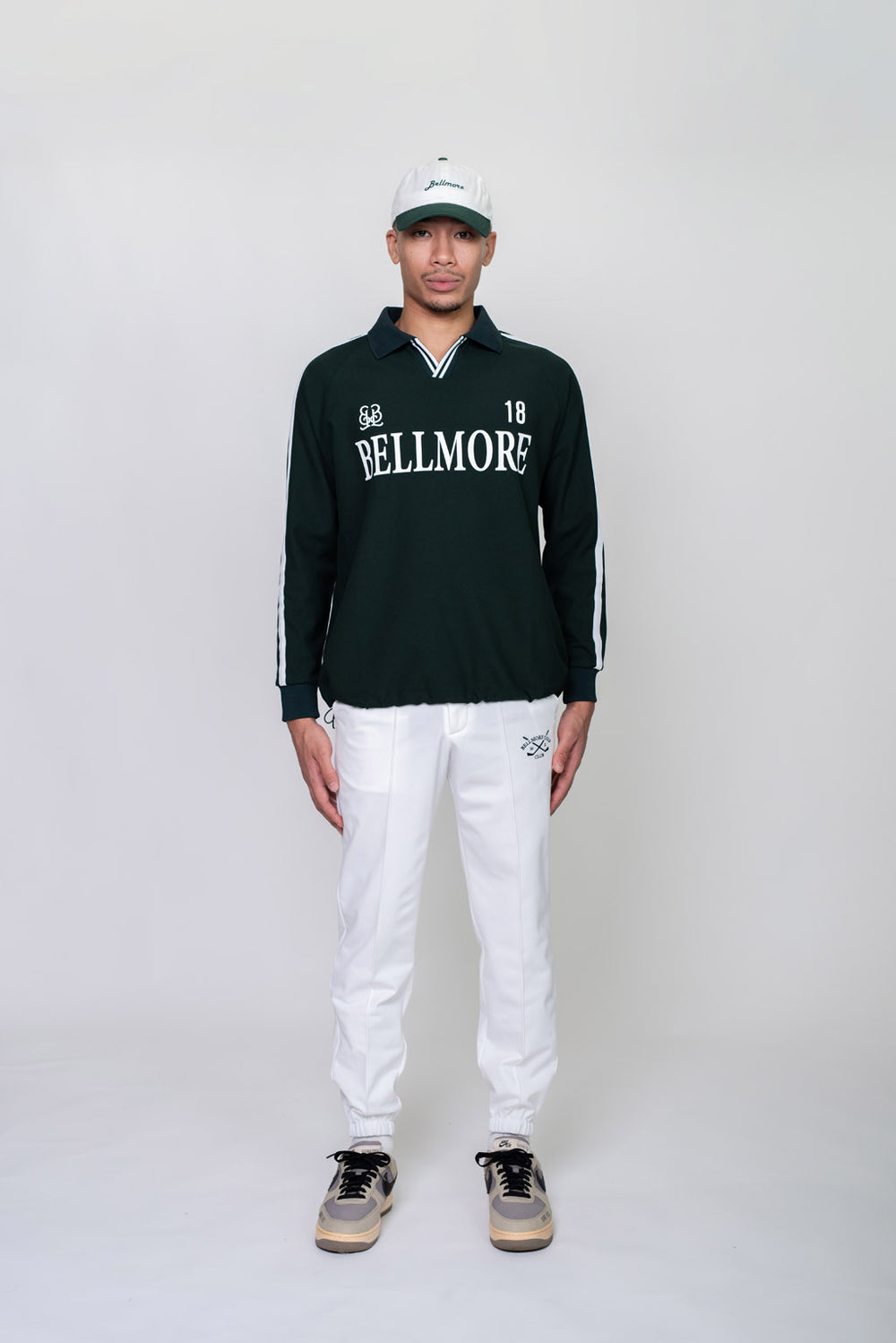 BELLMORE ゴルフ ロングスリーブポロシャツ LINE SLEEVE L/S POLO SHIRTS - GREEN – BELLMORE