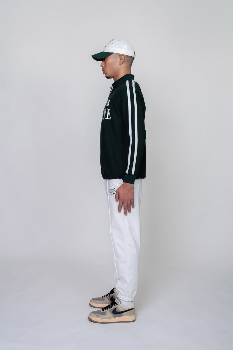 LINE SLEEVE L/S POLO SHIRTS - GREEN