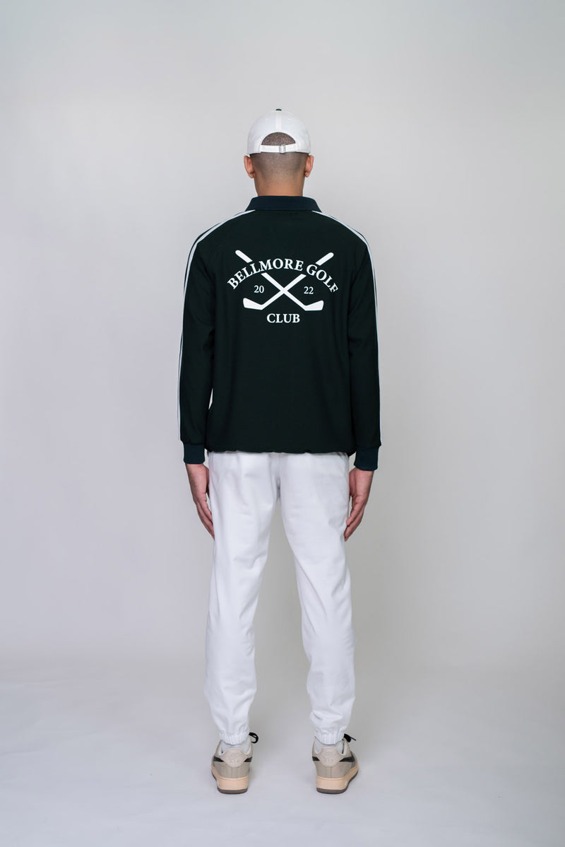 LINE SLEEVE L/S POLO SHIRTS - GREEN