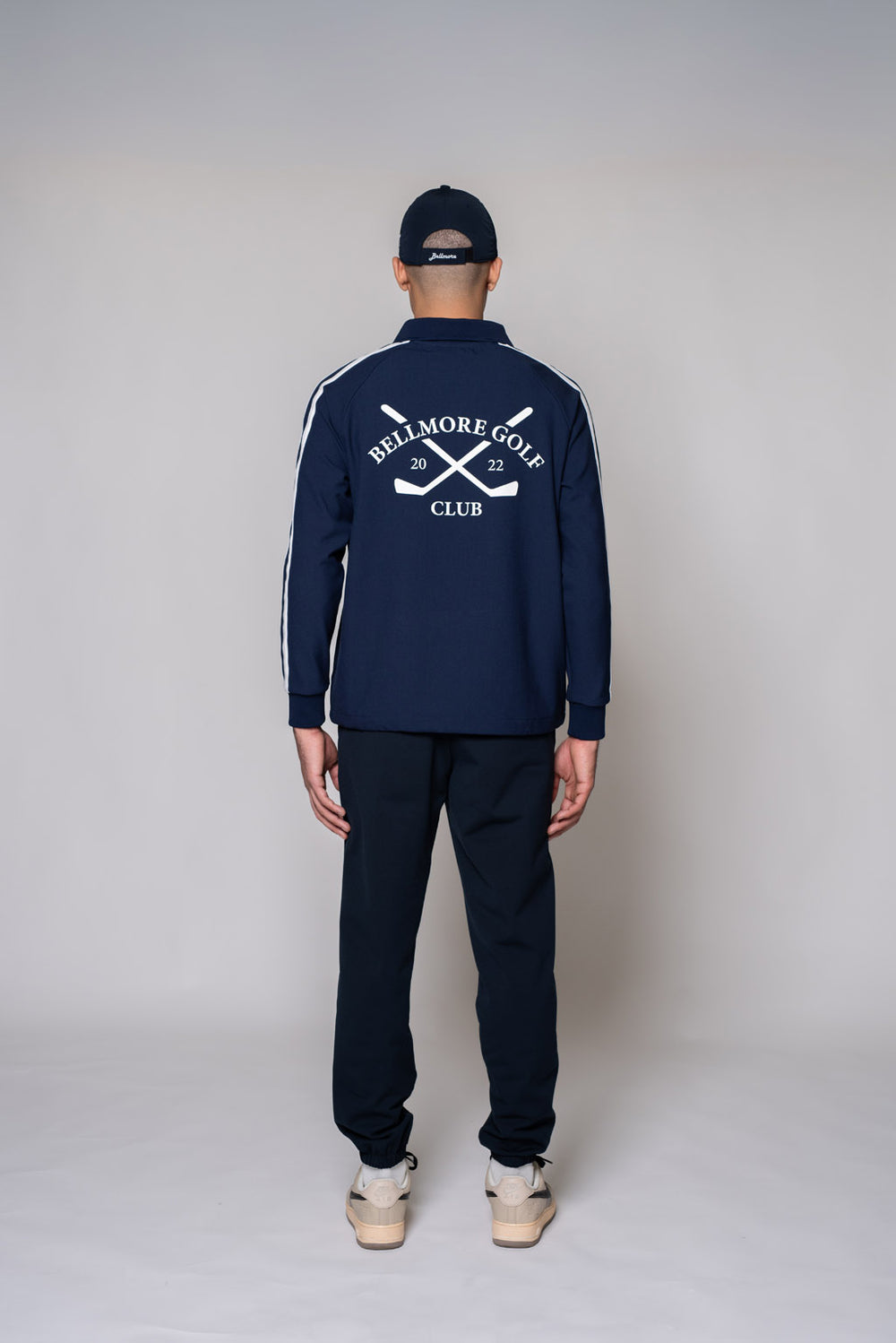 LINE SLEEVE L/S POLO SHIRTS - NAVY – BELLMORE