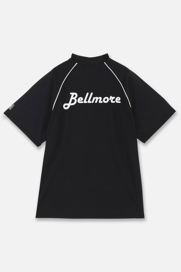 PIPING LOGO S/S MOCK NECK BLACK