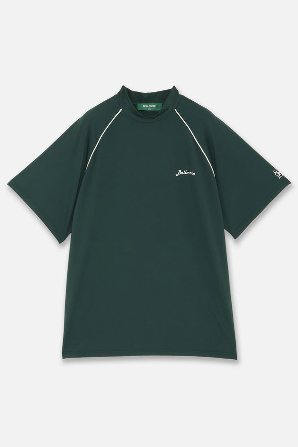 PIPING LOGO S/S MOCK NECK GREEN