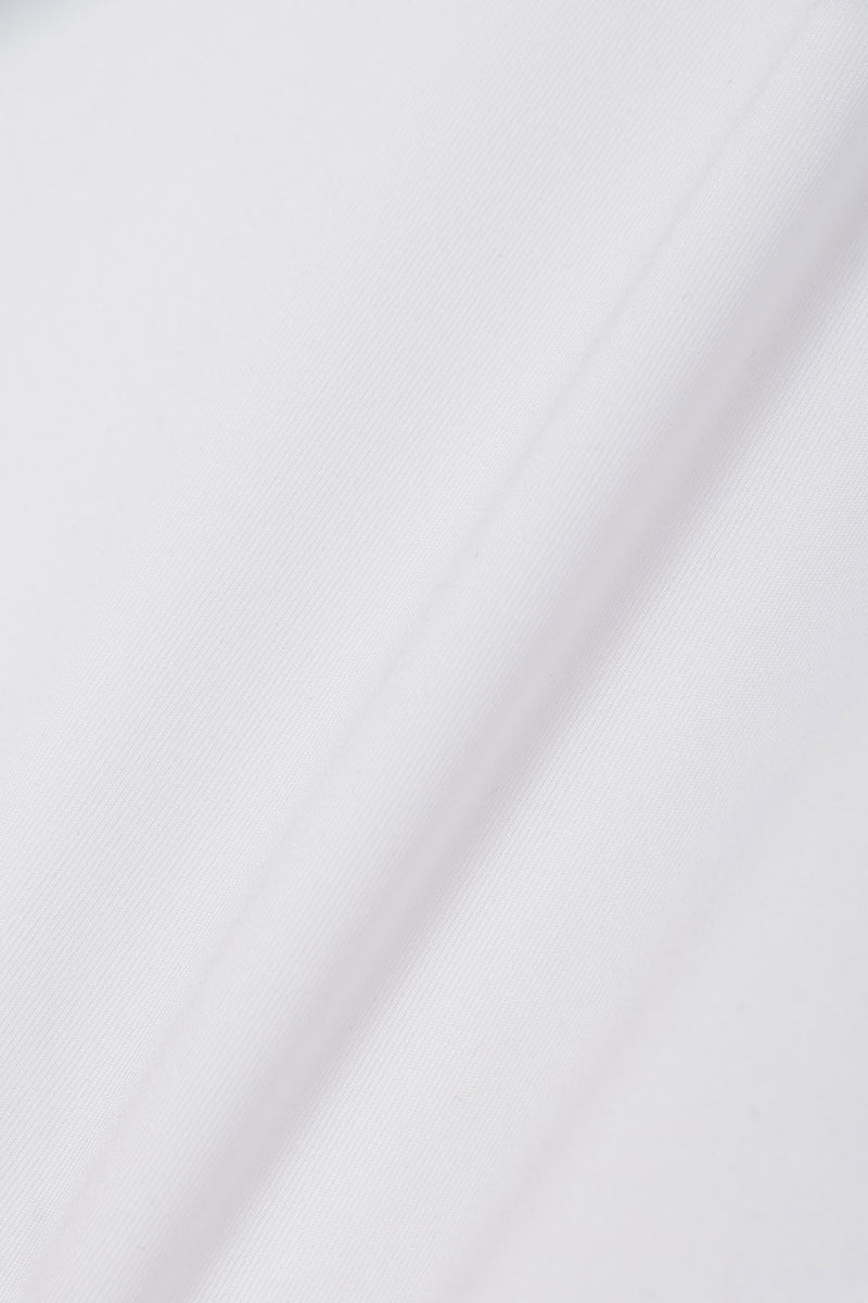 PIPING LOGO S/S MOCK NECK WHITE
