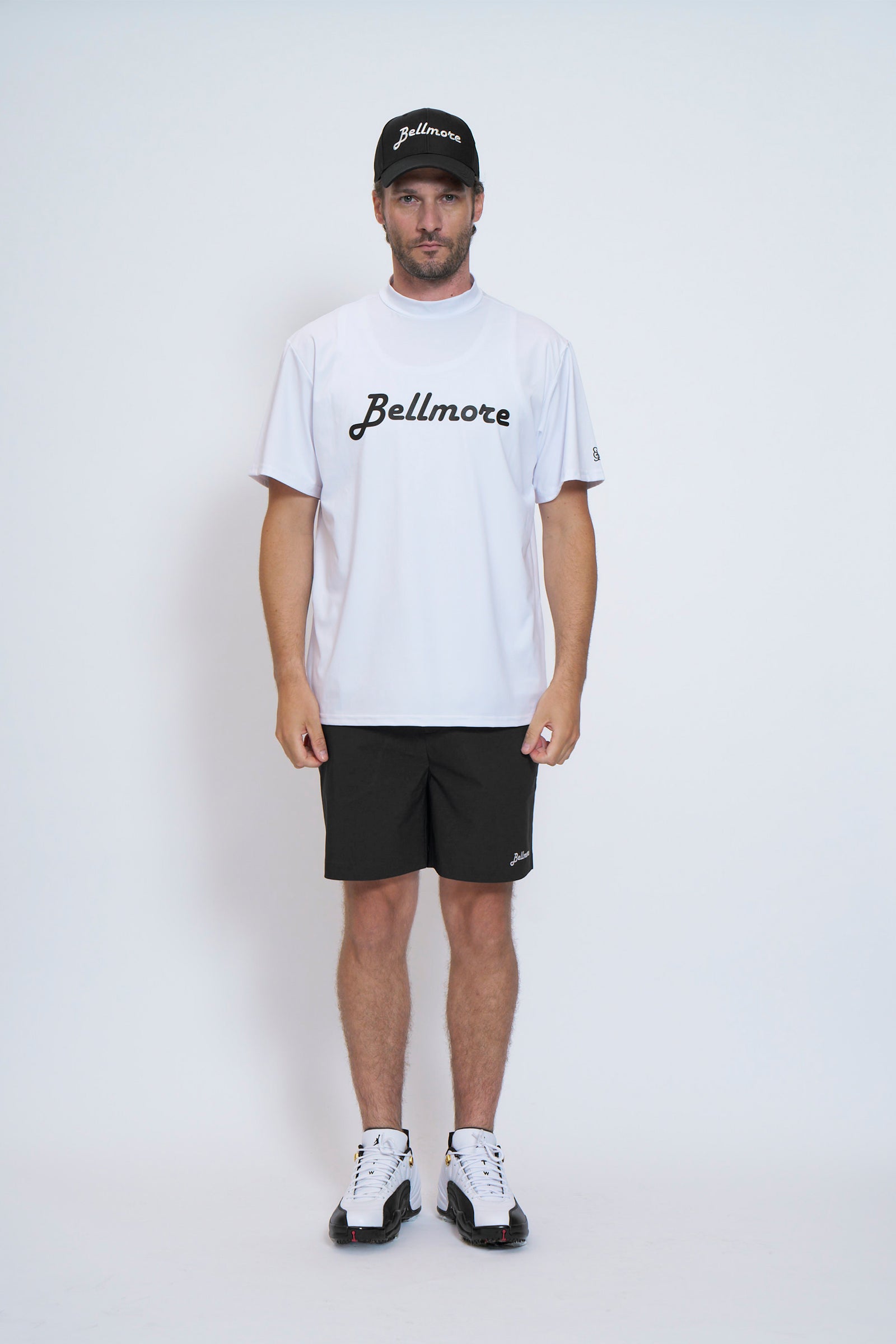 BELLMORE ベルモア　ハーフパンツ　ゴルフ　ロゴ　チェック　32 L CHECK SHORT PANTS - BEIGE – BELLMORE