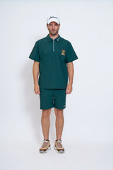 DRY-STRETCH LOGO SHORT PANTS - GREEN