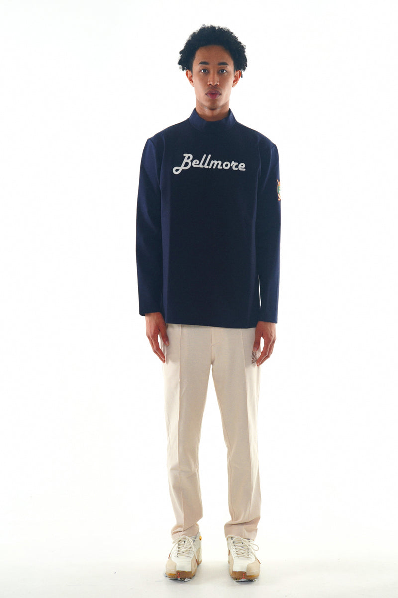 STRETCH LS MOCKNECK - NAVY