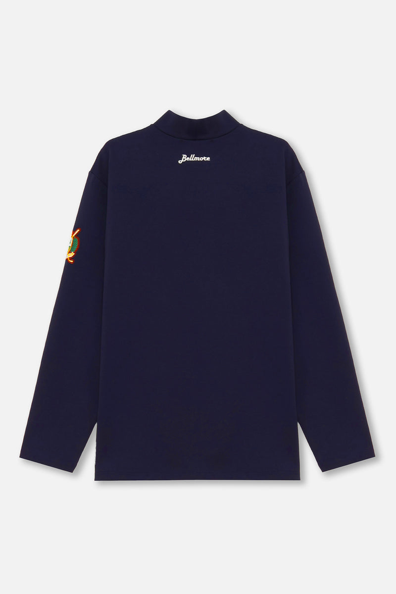 STRETCH LS MOCKNECK - NAVY